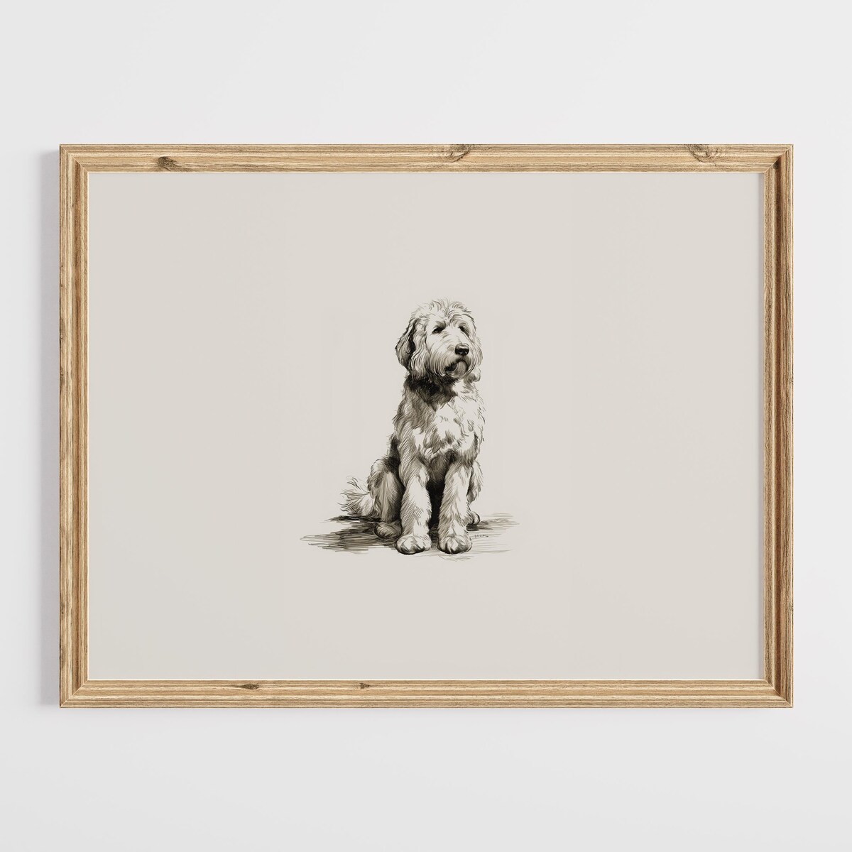 Goldendoodle Wall Art, Vintage Dog Sketch Print, Pet Drawing Art, Dog Owner Gift, Rustic Dog Art, Dog Poster, Farmhouse Wall Decor - Etsy