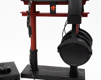 Torii Gate Headphones Stand, Japanese Shinto Inspired Torii Gate Statue, Gamer Gift