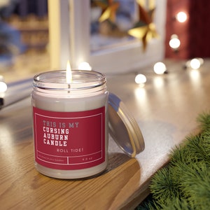 Alabama Football Candle | Rivalry Football Candle | Lucky Game Day Candle | Unique Gifts | Alabama Auburn | College Football | Sports Candle