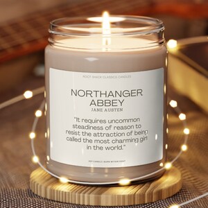 Jane Austen Quote | Bookish Gift | Literary Gifts | Jane Austen Gifts | Romantic Fiction | Literary Candle | Gifts for Her