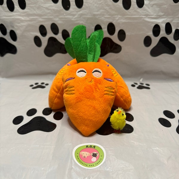 Squeaky carrot plush dog toy, dog treat, Easter treat, dog toy, enrichment, squeaky dog toy, chew