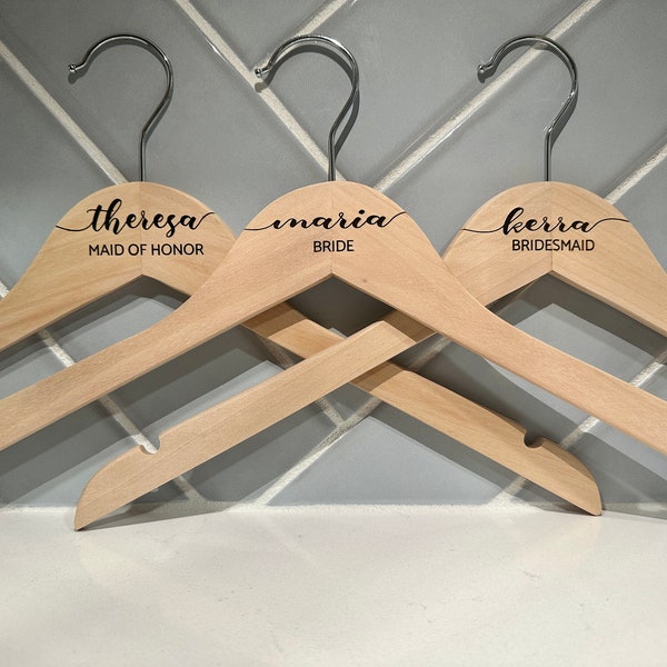 Wedding Hangers | Personalized Engraved Hangers | Personalized Wedding Hangers | Personalized Bridal Party Hangers