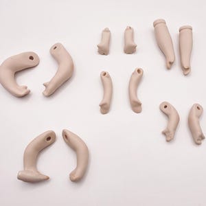 Lot of 6 Pairs Reproduction Bisque Doll Arms – Unused Vintage Style Replacement Parts