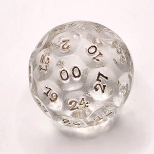 Vintage Czech Glass Fortune-telling Die – 1920s–1930s D32 Crystal