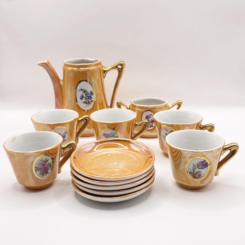 Luster Tea Set Lusterware Tea Set - Etsy