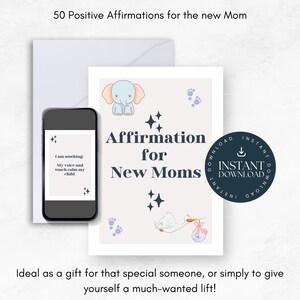 New Mom Gift | Positive Affirmations | New Mom Affirmation Cards| New Mom Encouragement Cards | New Mom Gift | PostPartum gift
