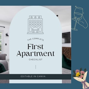 Comprehensive First Home Moving Checklist - Apartment Checklist, Moving List Editable, New Home Essentials, Household Checklist Printable
