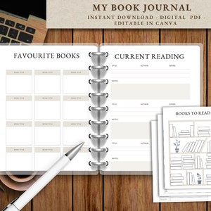 Digital Reading Journal, Book Review and Tracker, Digital Goodnotes Reading Tracker, Reading Log, Digital Bookshelf, Reading Planner, iPad