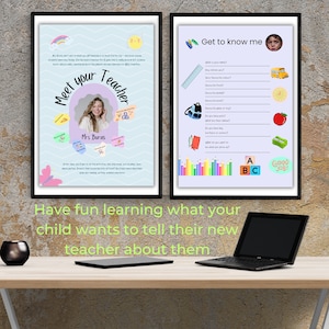 Teacher Introduction|Meet Your Teacher Templates|Editable Canva Template | Meet The Student | Classroom Printable Template | Teacher Letter