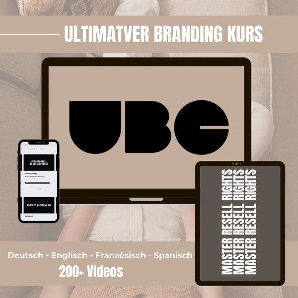 Ultimate Digital Marketing Branding Course, MRR Online Course for Passive Income Learn Social Media & Digital Marketing, UBC German