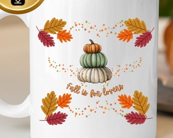 Fall Leaves & Pumpkins SVG PNG, Autumn Cricut File (Digital Download)