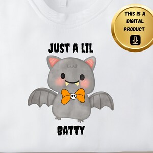 Halloween Bat, Little Bat, Lil Batty, Halloween SVG, Halloween PNG, Boy Bat, Baby Bat, Cute Bat, Sublimation, Clip Art, Halloween Design