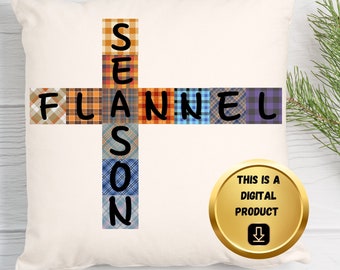 Flannel Season SVG PNG, Autumn Print (Digital Download)