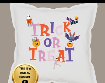 Truco o trato PNG, Halloween SVG, Diseño de truco o trato, Sublimación, Fabricación de tarjetas, Trato de Halloween, Truco de Halloween, Impresión bajo demanda