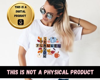 Flannel Season SVG PNG, Autumn Design (Digital Download)