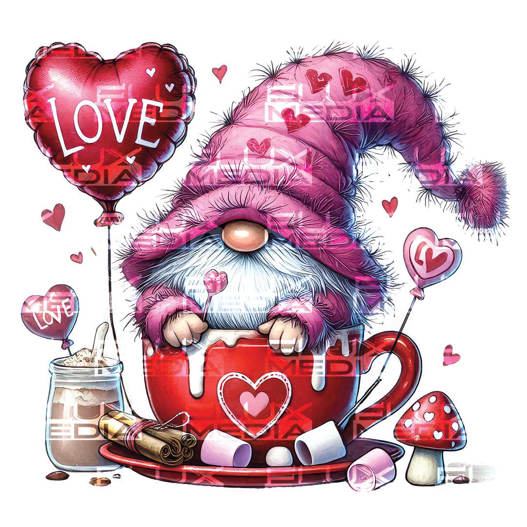 Hot Cocoa Gnomes With Balloons, Happy Valentines Day Gnomes Designs ...