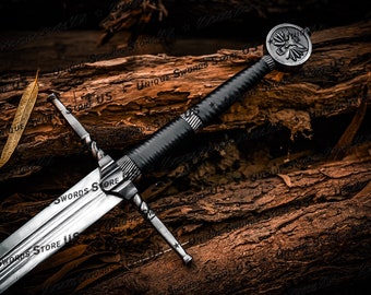 The Witcher 3 Wild Hunt Swords, Geralt Of Rivia Cosplay Swords, White Wolf Monster Slayer Swords, Replica Swords Kids Gifts, Christmas Gift