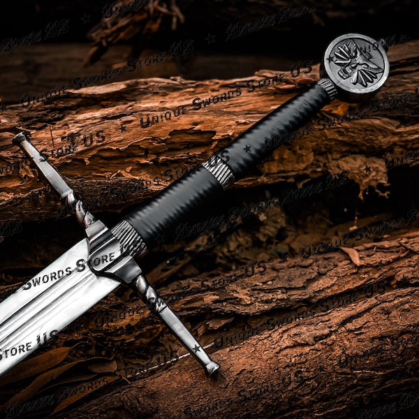 The Witcher 3 Wild Hunt Swords, Geralt Of Rivia Cosplay Swords, White Wolf Monster Slayer Swords, Replica Swords Kids Gifts, Christmas Gift
