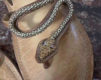 Antonio Melani Snake Sandals Used Etsy