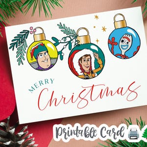 Toy Story Christmas Card: Printable Holiday Greeting (Digital Download 5x7&quot;)