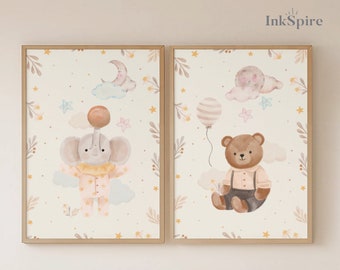 Bundle of Joy: Baby Animals Poster Set, Instant Download, Nursery Wall Decor for Baby Boy or Girl