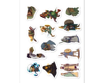 Ancient Jewish Sticker Sheet | Judaica History Stickers | Bible Inspired People Stickers | Jewish Culture Art Pack