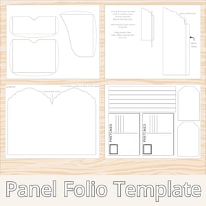 Panel Folio Template Junk Journal Blank Template Printable Digital PDF Download