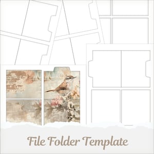 ファイル フォルダー テンプレート ジャンク ジャーナル テンプレート 印刷可能なテンプレート デジタル PDF ダウンロード