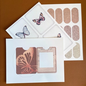 Specimen Slide Butterfly Junk Journal Ephemera Tags Pockets Butterfly Slide Printable PDF Digital Download Vintage Science Scrapbook