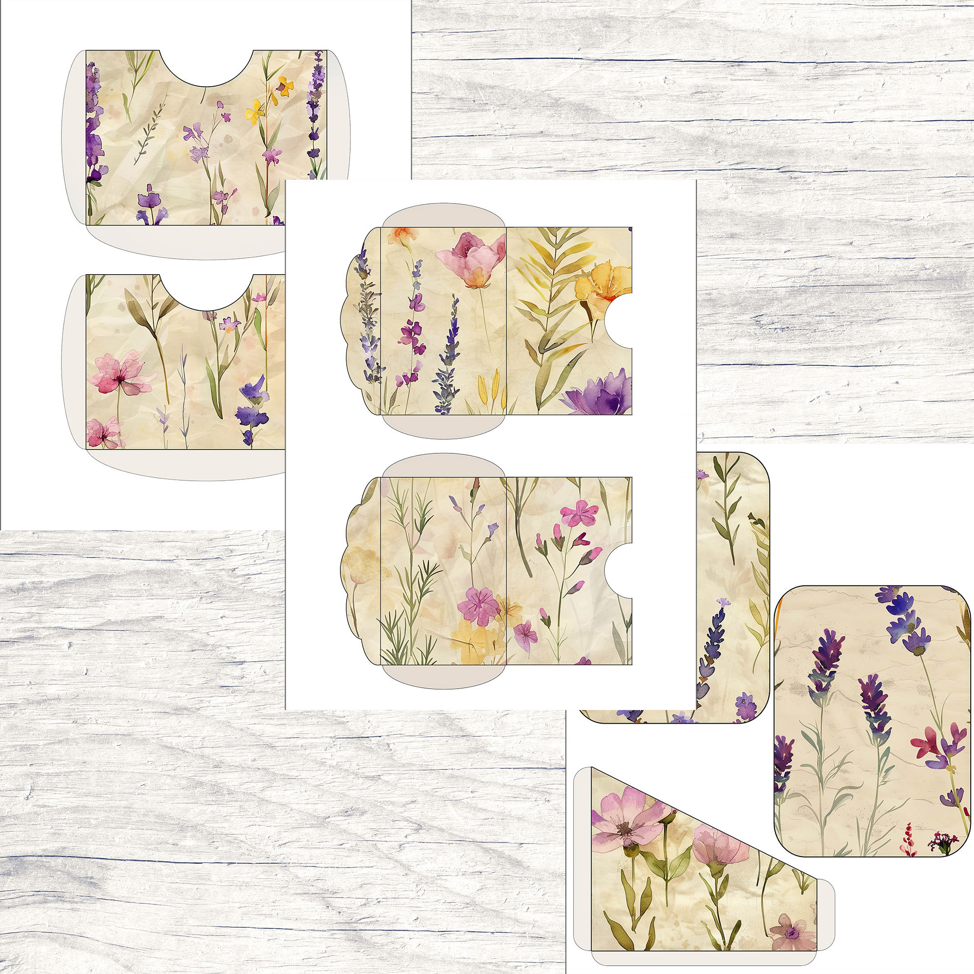 Botanical Junk Journal Digital Kit Vintage Flowers Printable PDF Pages ...