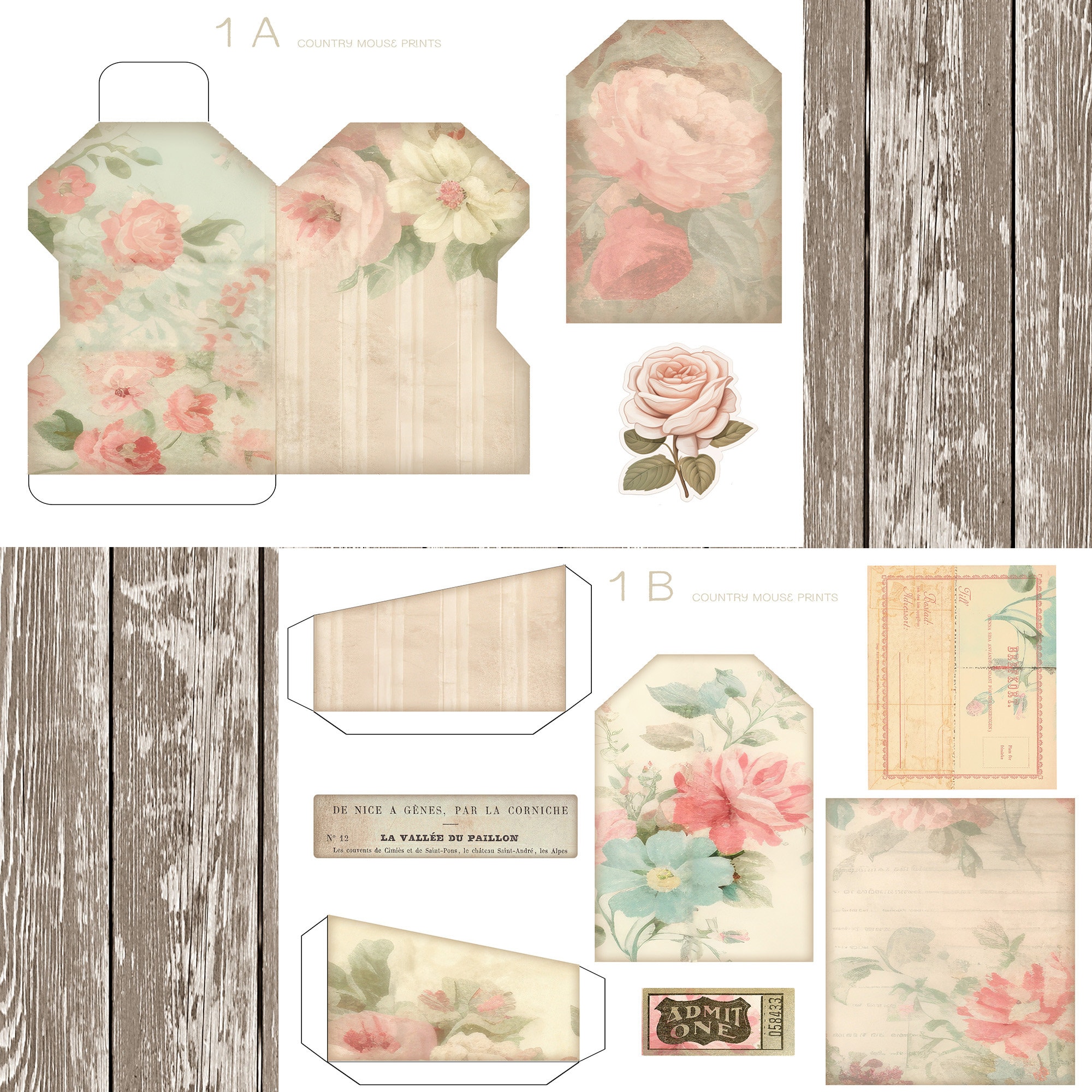 Loaded Tag Junk Journal Folded Tuck Tag Printable Pocket Tag Tuck Spot ...