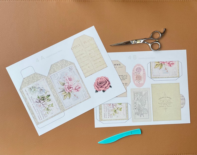 Loaded Tag Junk Journal Tag Botanical Folded Tuck Tag Printable Pocket ...