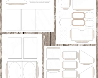 Mini Folio Template Junk Journal Blank Template Printable PDF