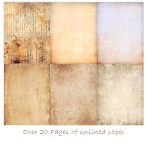 Coffee Dyed Junk Journal Paper Coffee Stained Digital Printable Downloadable PDF image 3