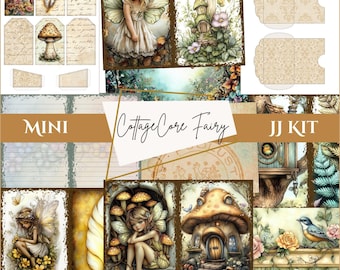 CottageCore Fairy Junk Journal Mini Kit Printable Fairy Journal Pages Digital PDF Download