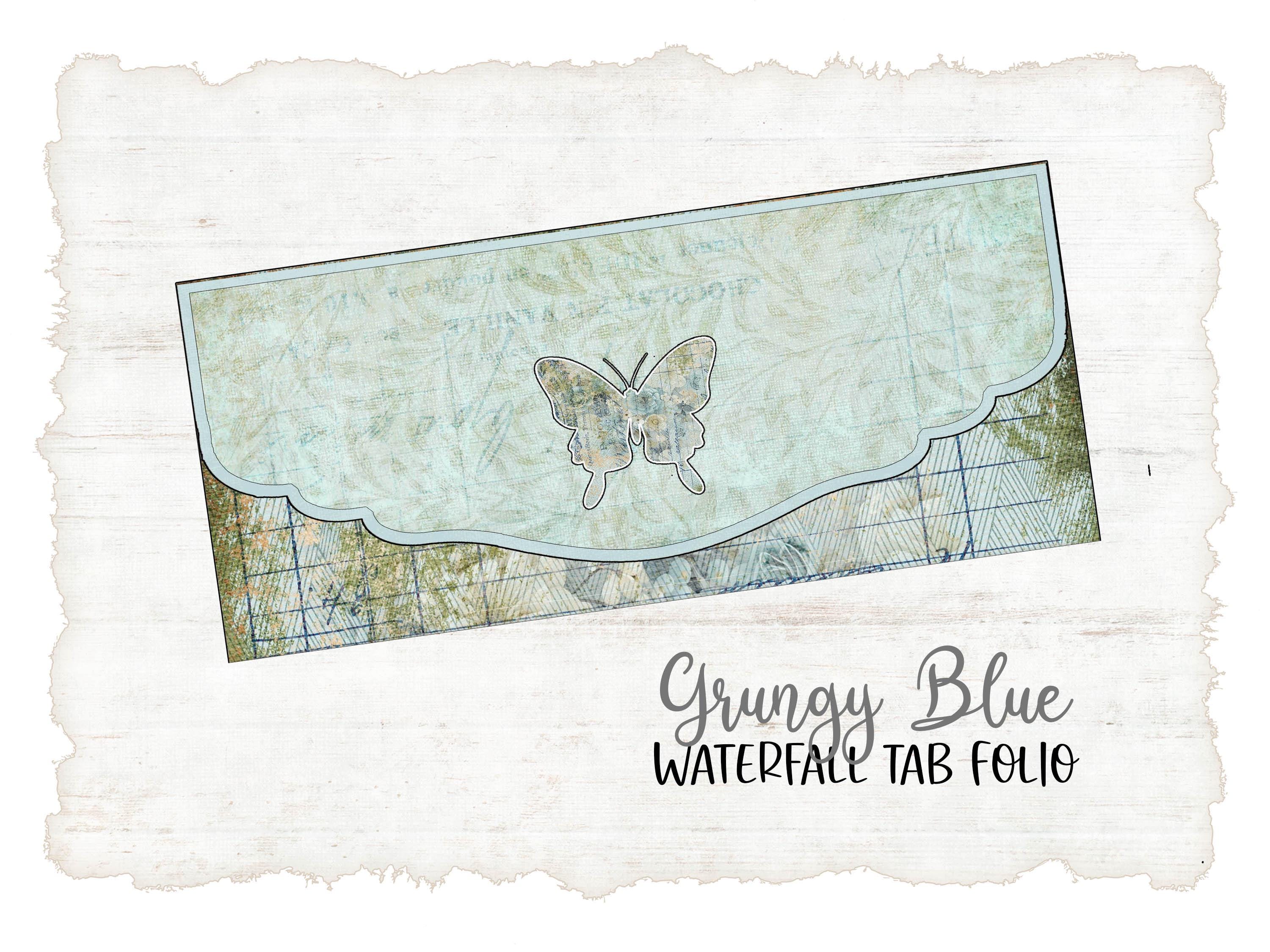 Grungy Blue Folio Junk Journal Kit Industrial Shabby Chic Ephemera ...