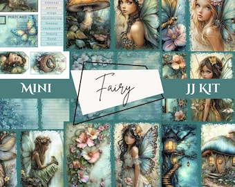 Printable Fairy Junk Journal Kit Digital Nature Fairy Journal Pages PDF JPG Download