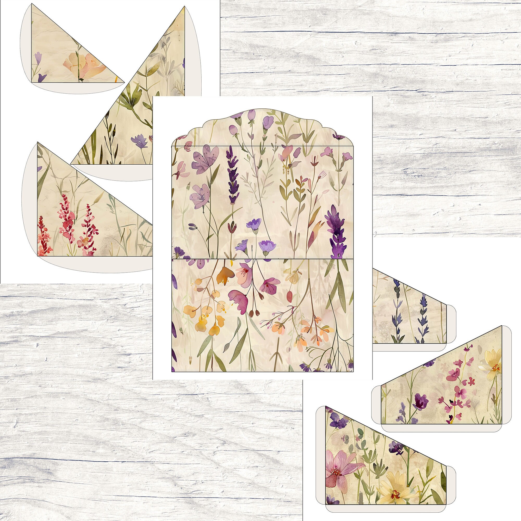 Botanical Junk Journal Digital Kit Vintage Flowers Printable PDF Pages ...