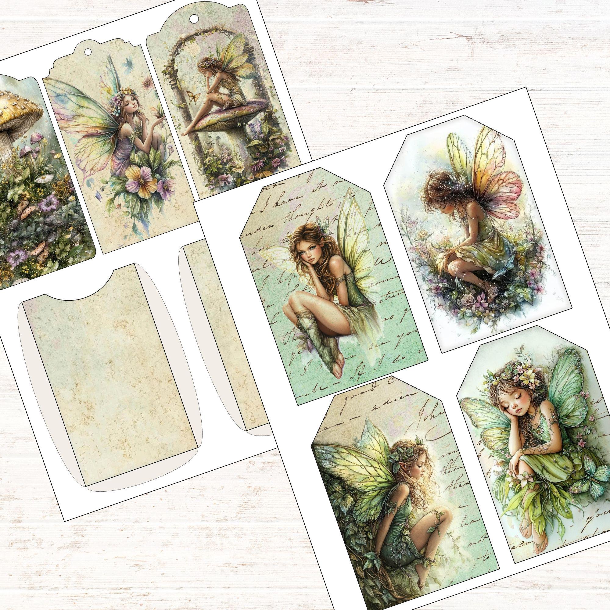 Printable Green Fairy Junk Journal Add on Kit Forest Fairy Ephemera ...