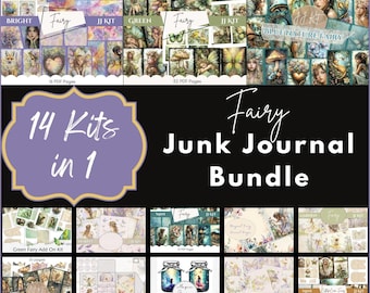 Fairy Junk Journal Kit Bundle Digital Fairy Printable Journal Pages PDF Download