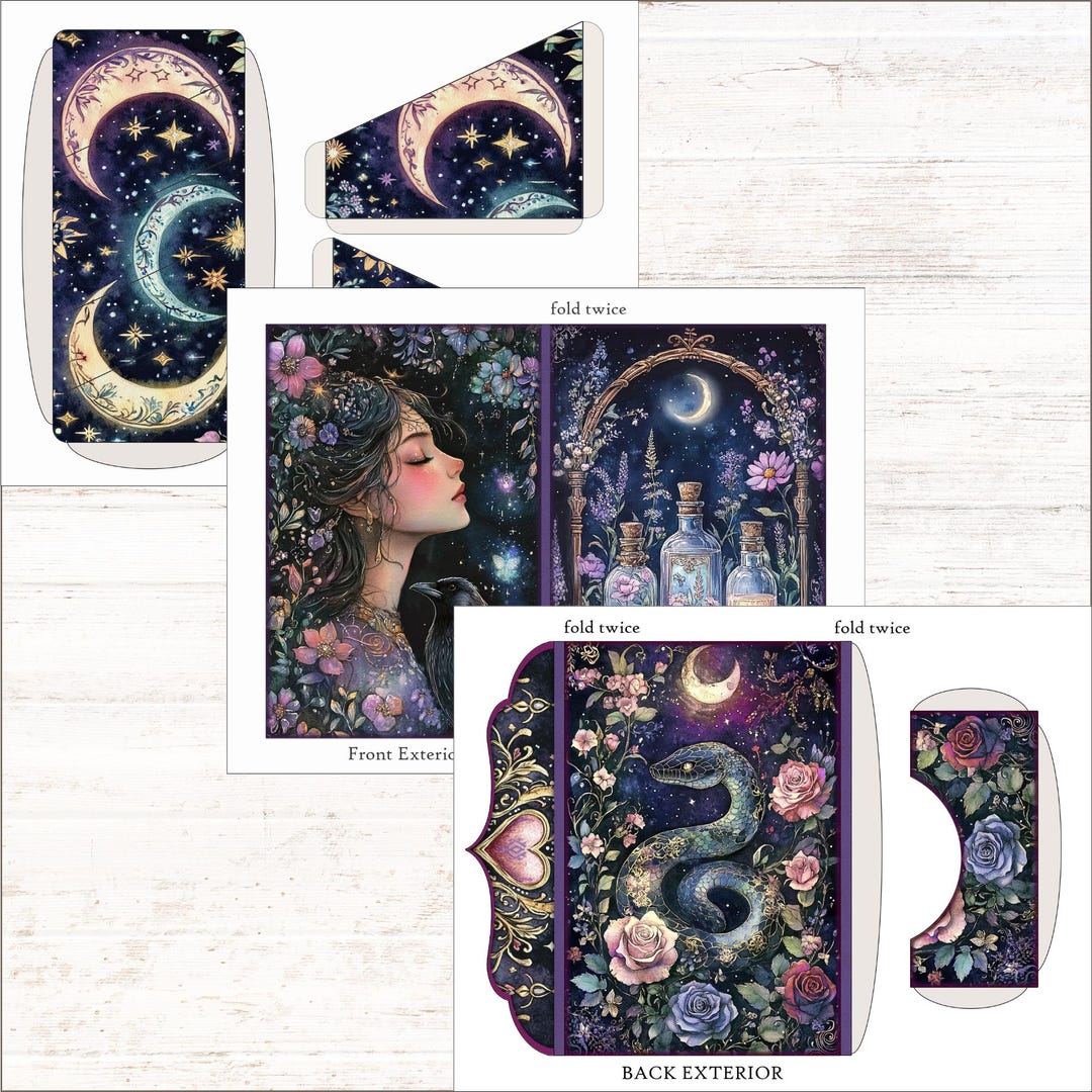 Witchy Grimoire Junk Journal Folio Kit Printable Witch PDF Download - Etsy