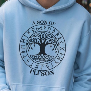 Personalized Viking Yggdrasil Hoodie: Norse Family Name Sweatshirt
