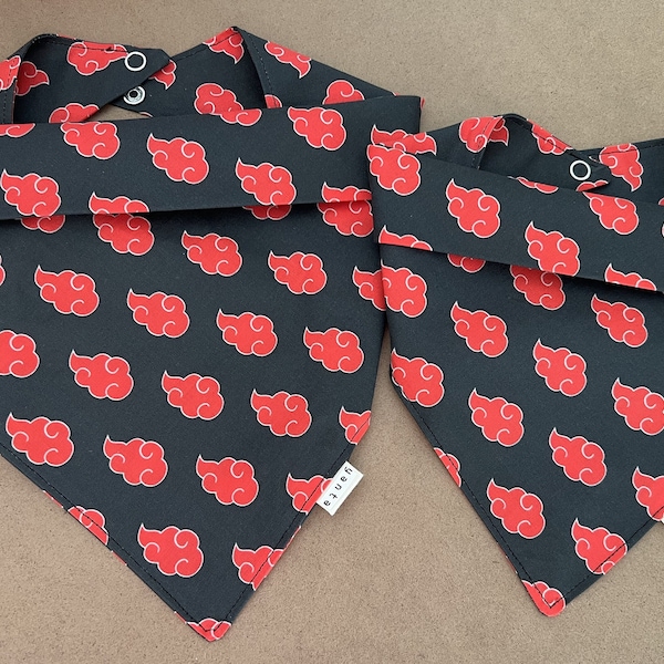 Shinobi, Ninja, Akatsuki Inspired Dog bandana, Anime Pet Bandana, Senpai, Snap On, Tie On, Pet Bandana, Japanese, Anime, Kawaii, Cotton