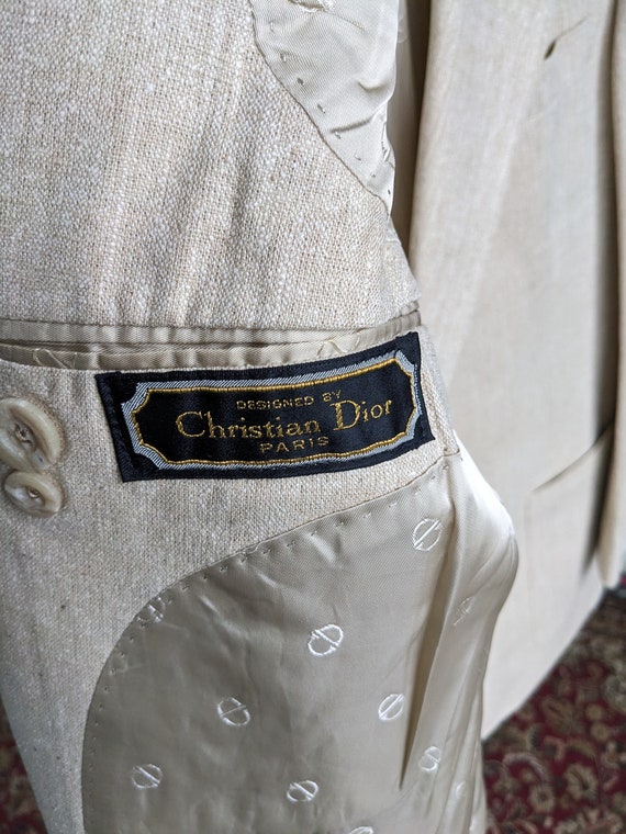 Vintage Christian Dior 100% Silk Sport Coat Men's… - image 2