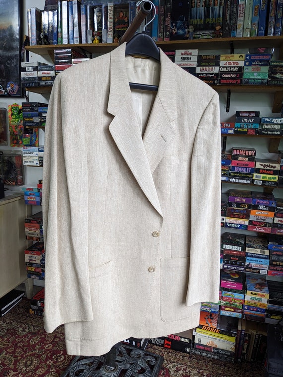 Vintage Christian Dior 100% Silk Sport Coat Men's… - image 1