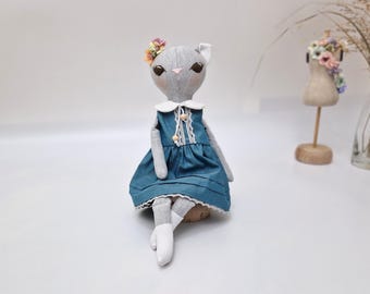 Cute and Cozy: Cuddly Kitty - 40 cm Soft Doll Cat - Ideal Birthday Gift for Babies and Toddlers, First Friend for Granddaughters, Xmas Idea