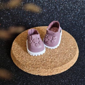 Handmade Leather Shoes for 13&quot; Dolls – Fit 4 cm Feet | Artisan Doll Footwear for Handmade Fabric Doll & Waldorf | Collector&#39;s Item