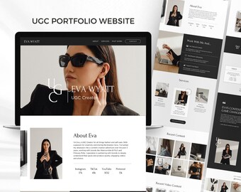 UGC Portfolio Website Template | UGC Portfolio Template Canva | Ugc Website Canva | Content Creator Kit | Ugc Creator | Minimalist, Neutral