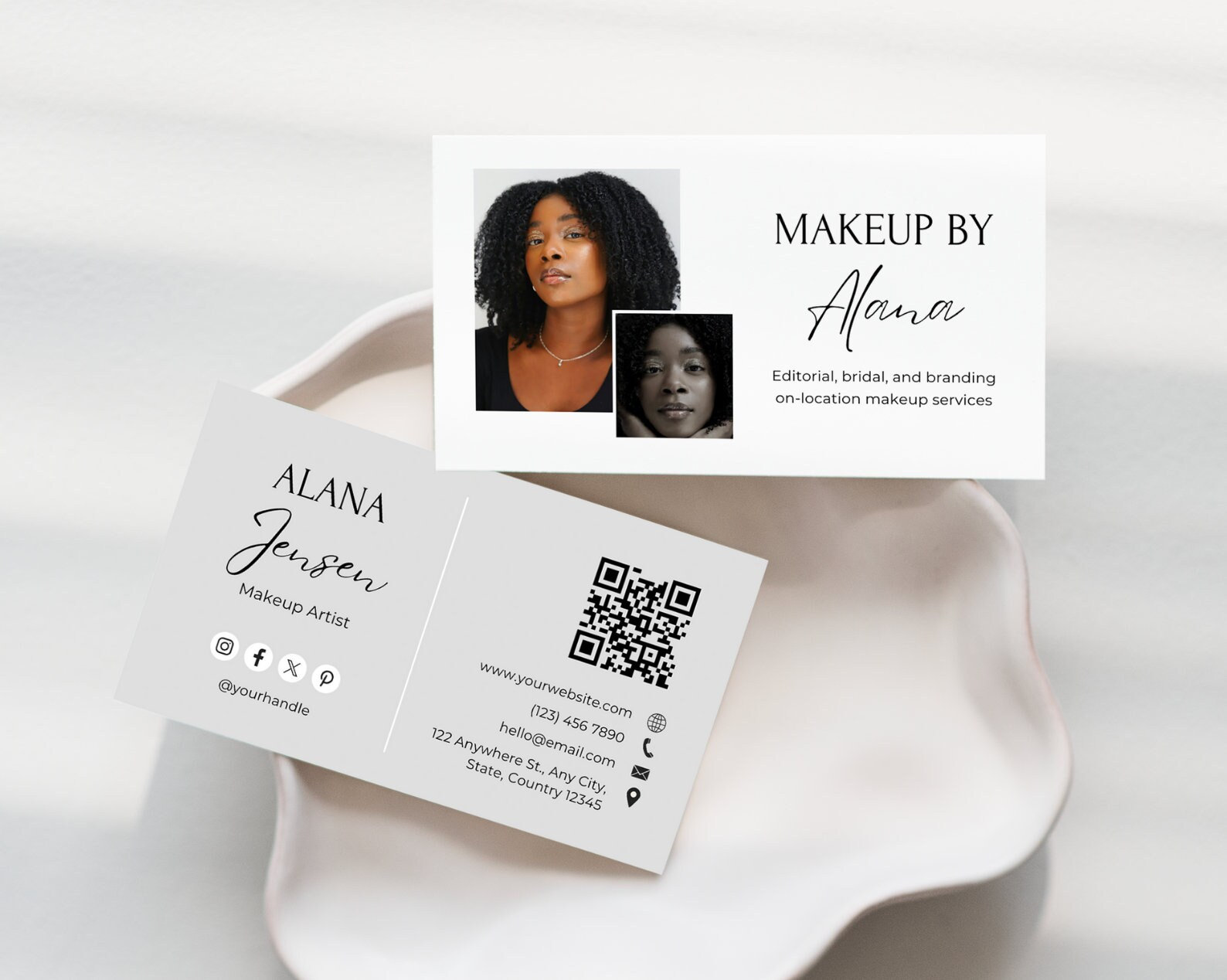 Makeup Artist Business Card Template | Canva Business Card