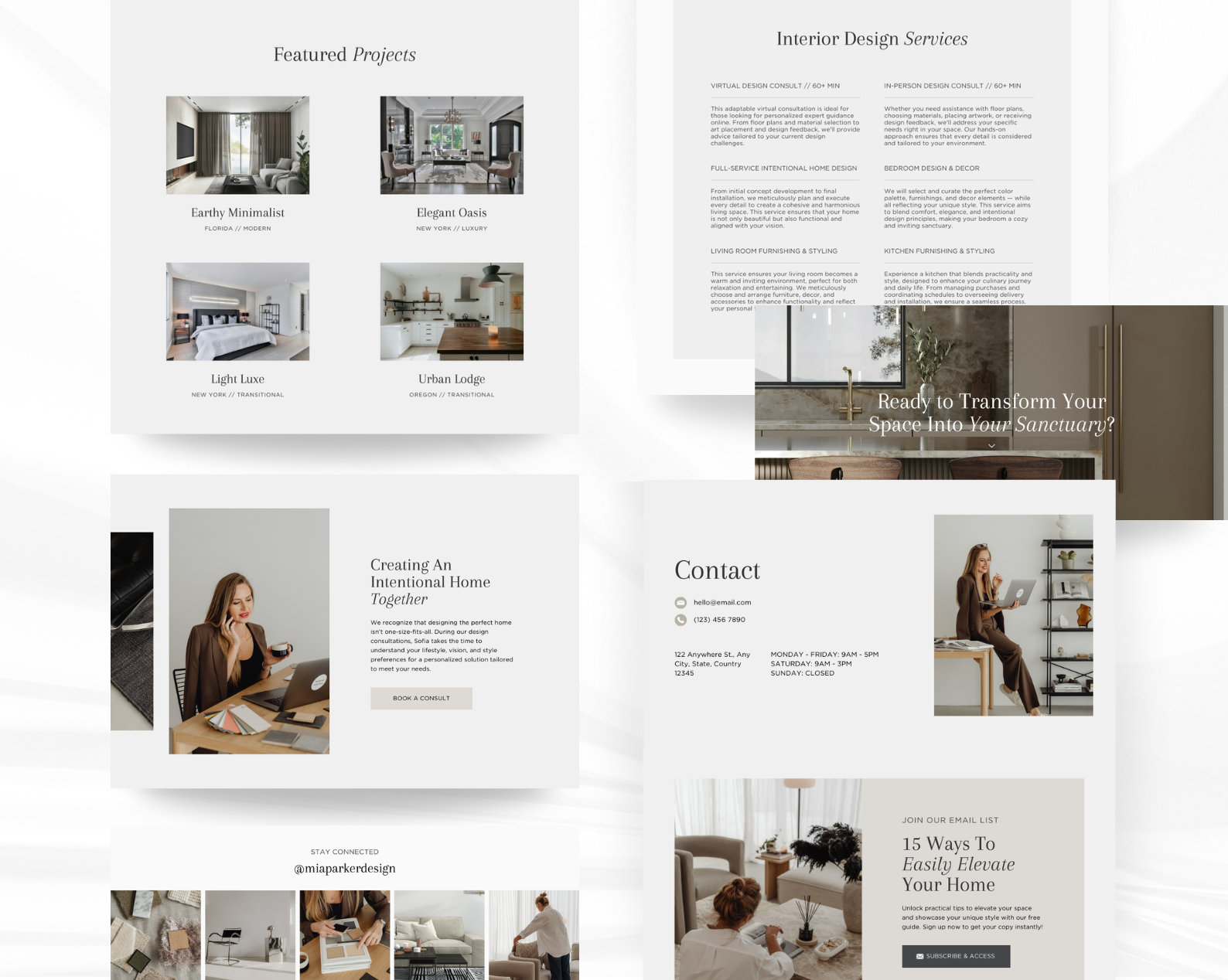 Interior Design Website Template | Interior Designer Portfolio ...